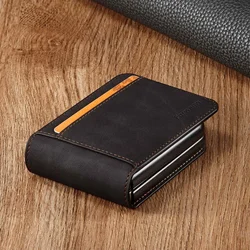Ultra Thin Flip Leather Cover for Samsung Galaxy Z Flip 6 5 4 3 Flip6 Flip5 Flip4 Flip3 5G Card Solt Holder Wallet Magnetic Case