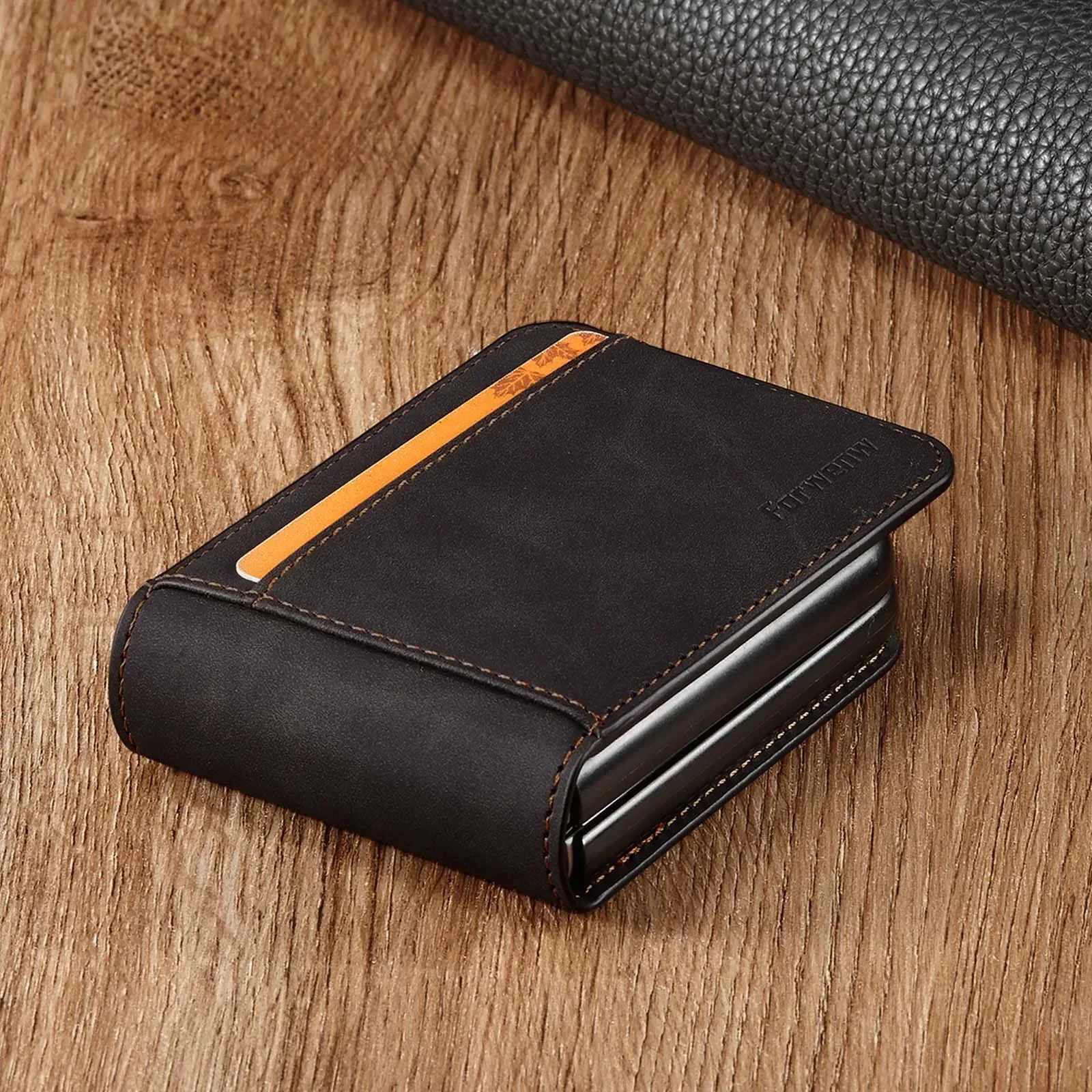 Ultra cienkie skórzane etui z klapką do Samsung Galaxy Z Flip 6 5 4 3 Flip6 Flip5 Flip4 Flip3 5G Card Solt Holder Wallet Magnetic Case