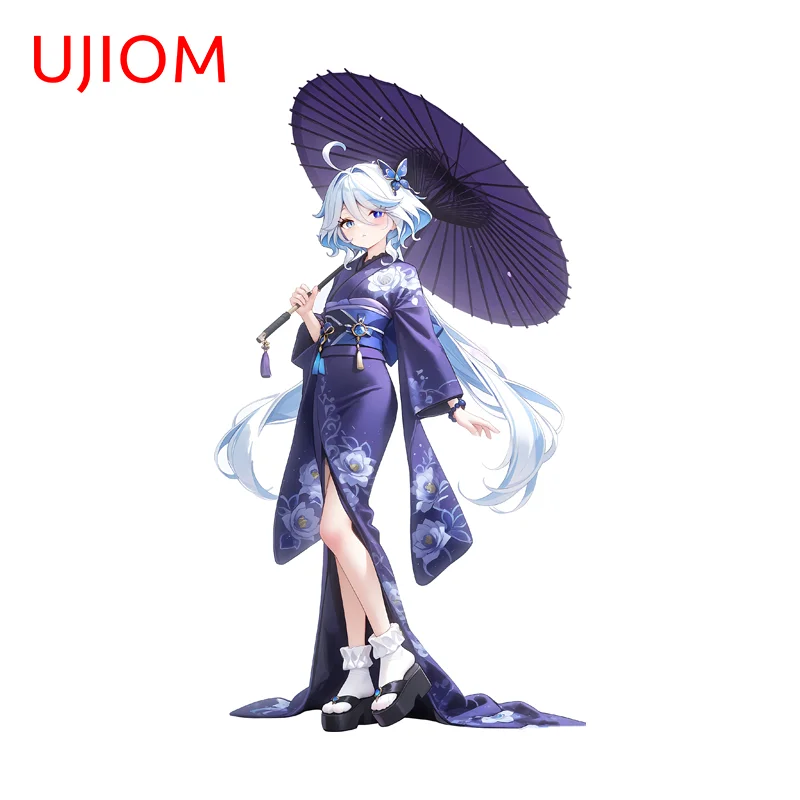 UJIOM Kimono Genshin Impact Furina Waifu Wall Sticker Exquisite Fashionable Sunscreen Decal Suitable For Veneer Sofa Wall Decor