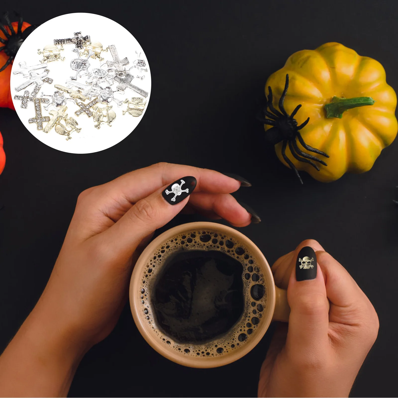 

30pcs Alloy Nail Art Decor Accessories Halloween Nails Supply Studs Charm Jewelry Decoration nament Cross