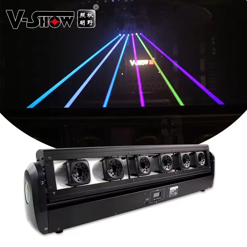 VSHOW LB06 High Quality RGB Laser Moving Head 6 Beam Club Laser Lights Bar moving light bar with laser light