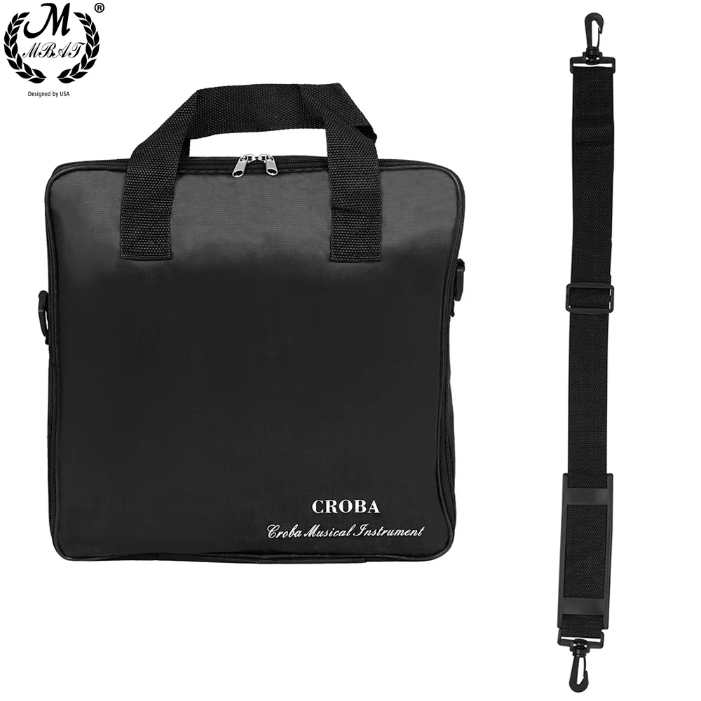 Portable Traveling Drum Box Cajon Drum Bag with Straps Drum Single Layer Handheld Crossbody Oxford Cloth Black Waterproof Bag