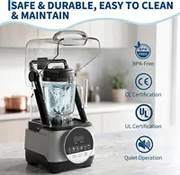 Tacleekii 68 Oz Commercial Blender Smart Touch Countertop Blender 9 Speed & 6 Functions Food-Grade Stainless Steel Powerful 28000 PRM, 2