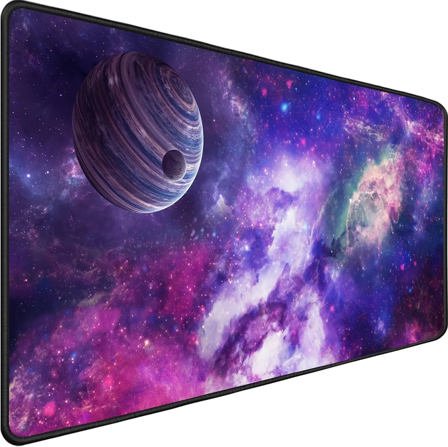 Starry Sky Pattern TCG Mouse Pad Extended Office Desk Mat Stitched Edge Non‑Slip Rubber Keyboard Mat for Gaming Home CP Gamemat