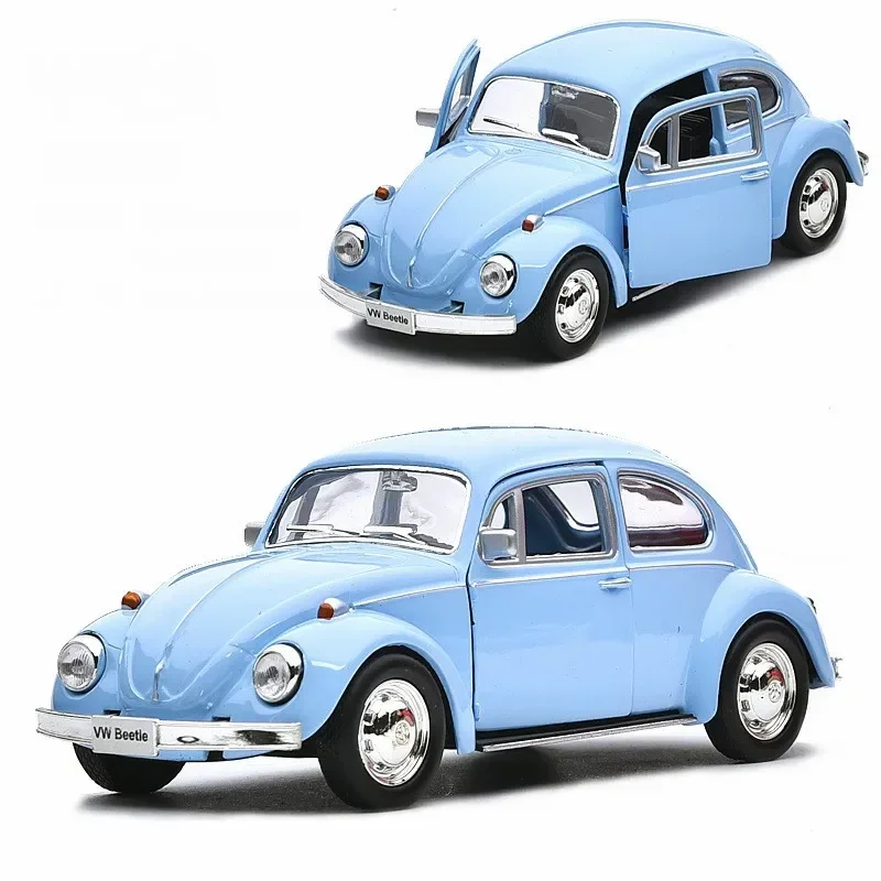 MaKeda1:36 VOLKSWAGEN Beetle Car Model Toy With Pull Back For Kids Christmas Gifts 1967 Alloy Diecast Classic Toy Collection