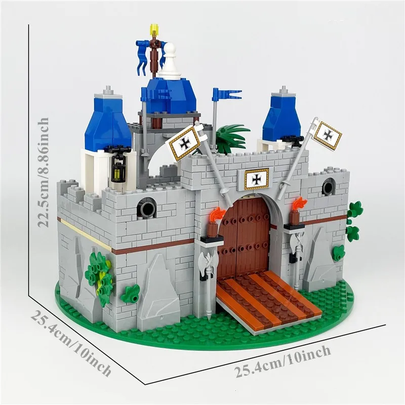 中世の騎士の城モジュール式建物、創造的な建設城ビルディングブロックセットレンガおもちゃ部屋の装飾ギフト