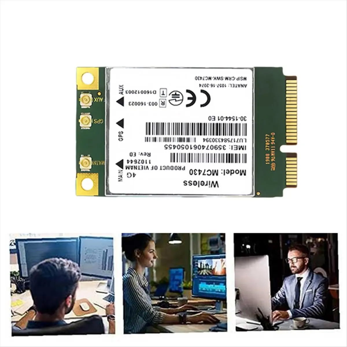 A40I MC7430 4G Module 300Mbps Wireless FDD-TDD LTE CAT6 HSPA+ GNSS WWAN Card Mini PCIe 4G Card