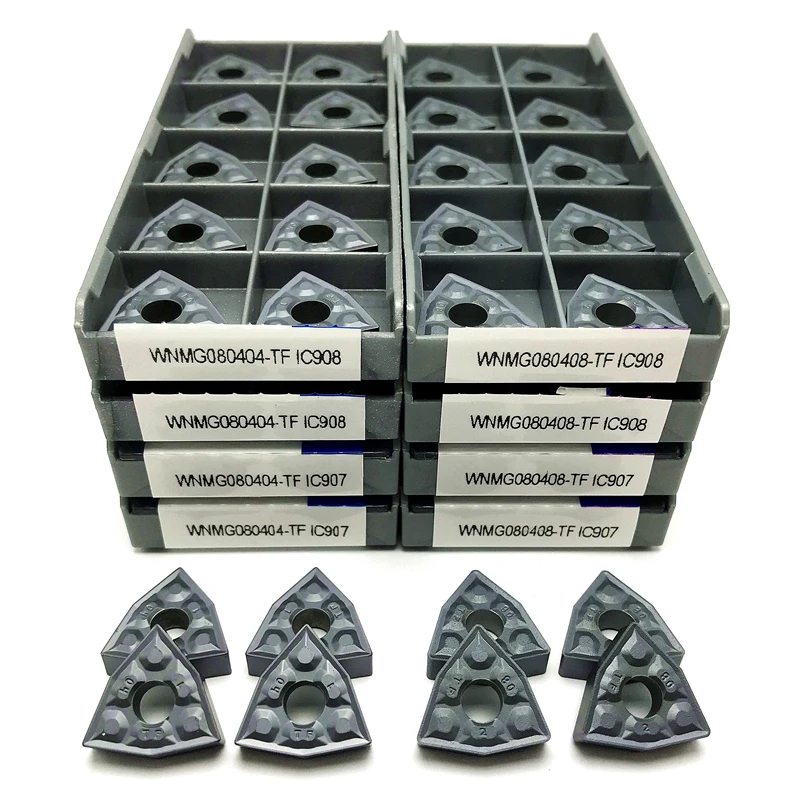 

WNMG080404 WNMG080408 TF IC907/908 Твердосплавная вставка Внешний токарный инструмент Токарная вставка Высококачественный режущий инструмент Токарный станок с ЧПУ