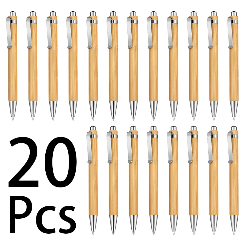 

20Pcs Environmental Protection Bamboo Pen Gift Pen Office Ballpoint Pen Wholesale