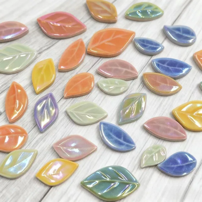 100g Multicolor Ceramic Irregular Mosaic Tiles | Mosaic Crafting, Stone Artistry, Heart-Shaped Art, Home Wall Decor Art
