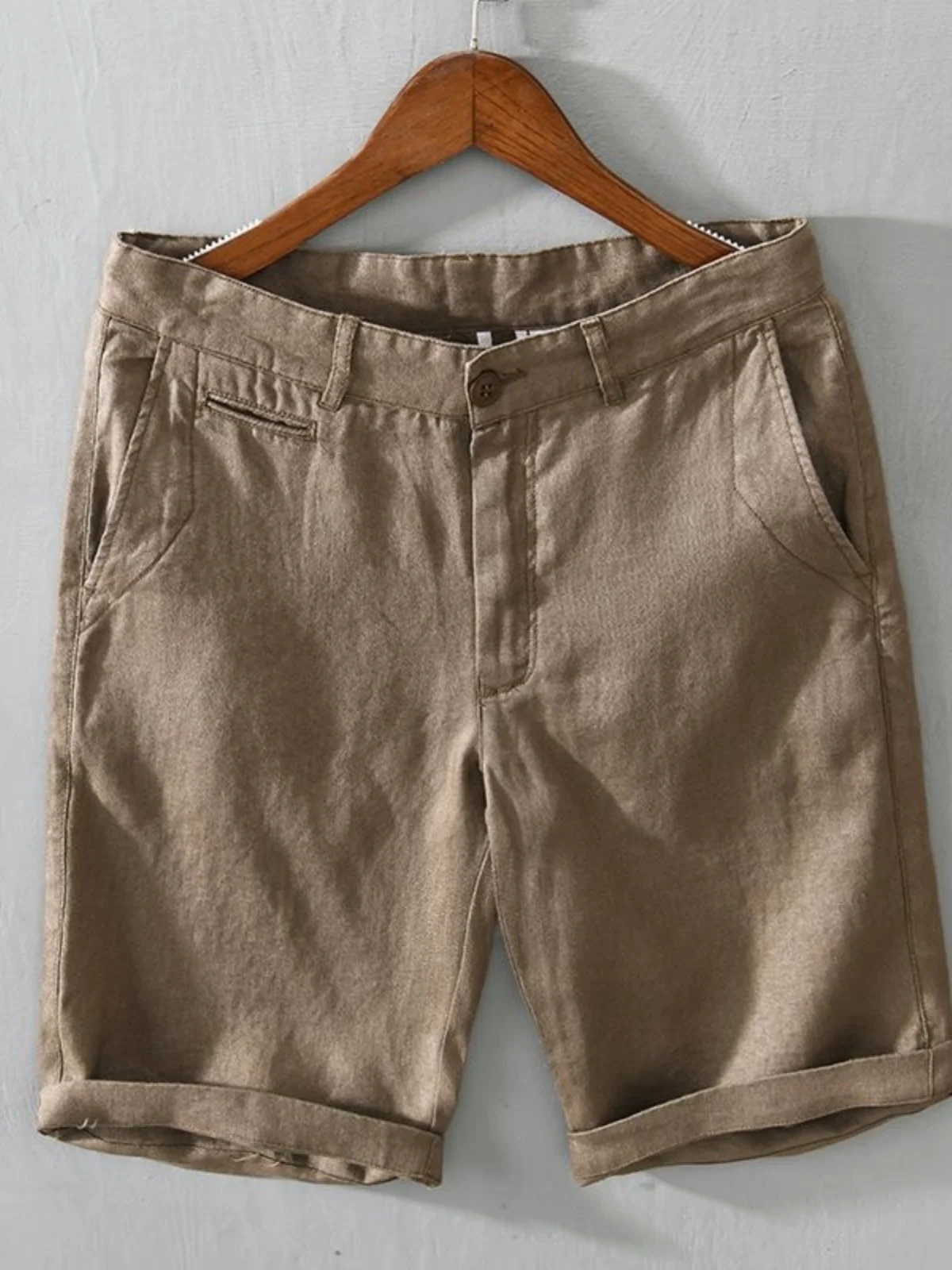 

Летние повседневные льняные шорты для мужчин: тонкие, дышащие, из хлопка и льна, пляжные брюки, льняные брюки-капри в западном стиле