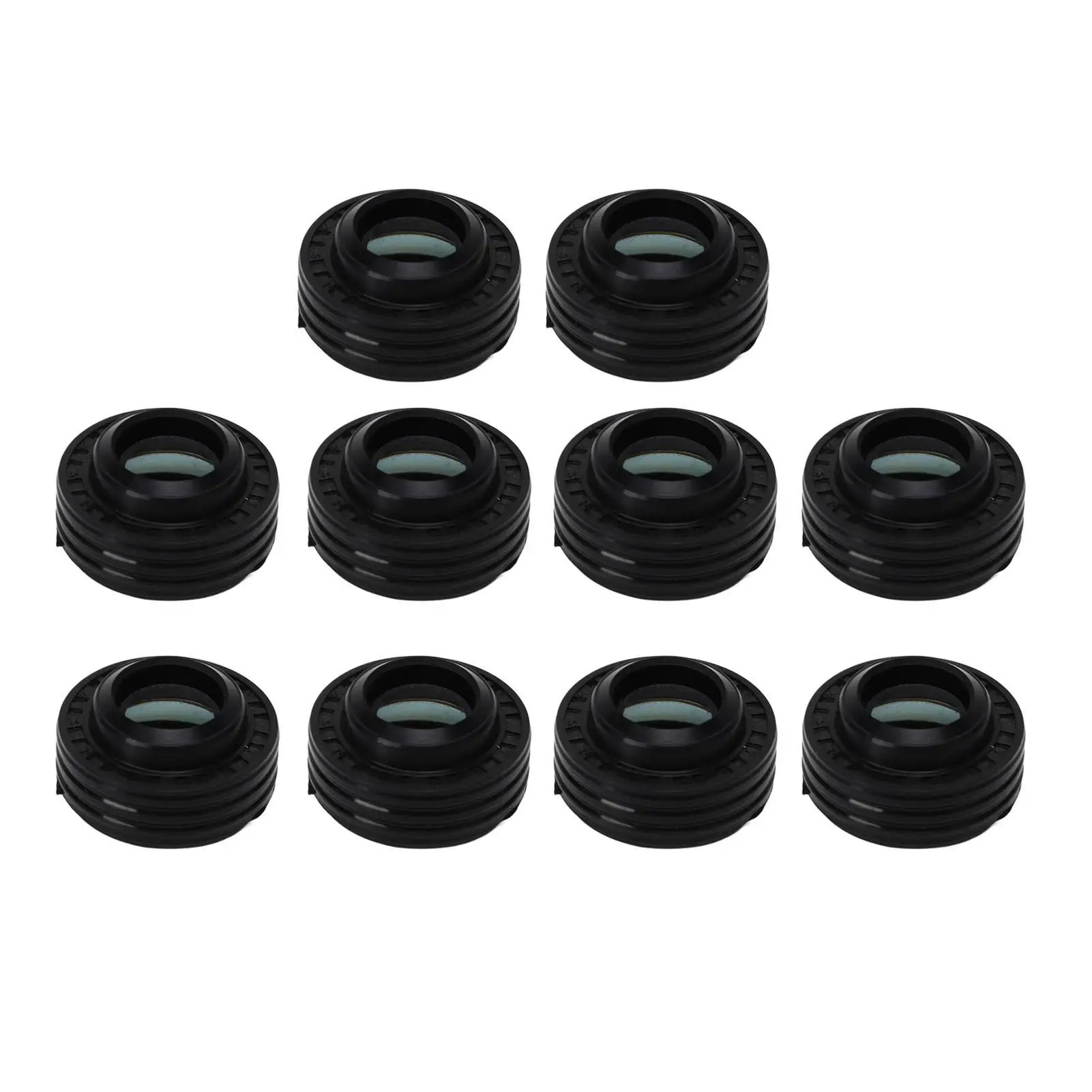 

10PCS AC Shaft Seal Kit Rubber Black Circular AC Oil Seal Fit for 10s AC Rubber Shaft Seal