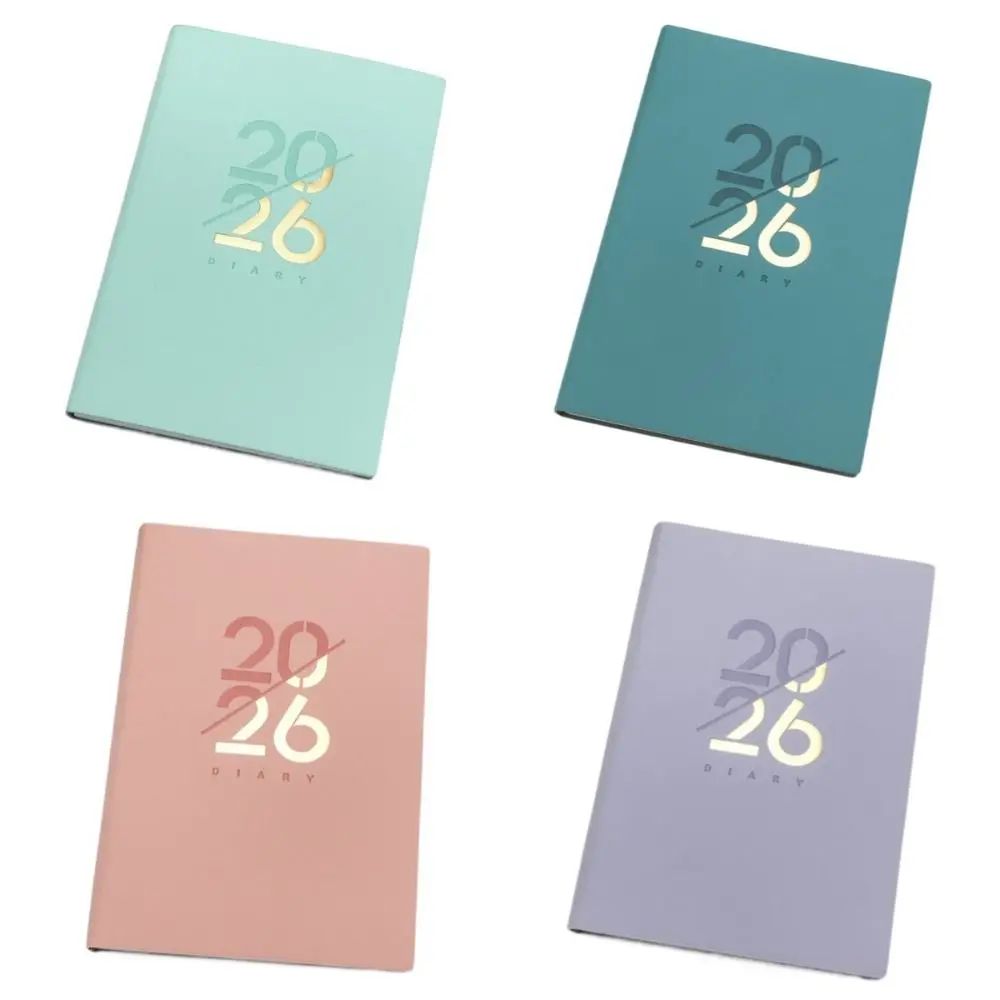 الإنجليزية 2026 جدول مخطط المفكرة إشارة مرجعية مقاومة للاهتراء 365 يومًا كفاءة دفتر ورق سميك بسيط