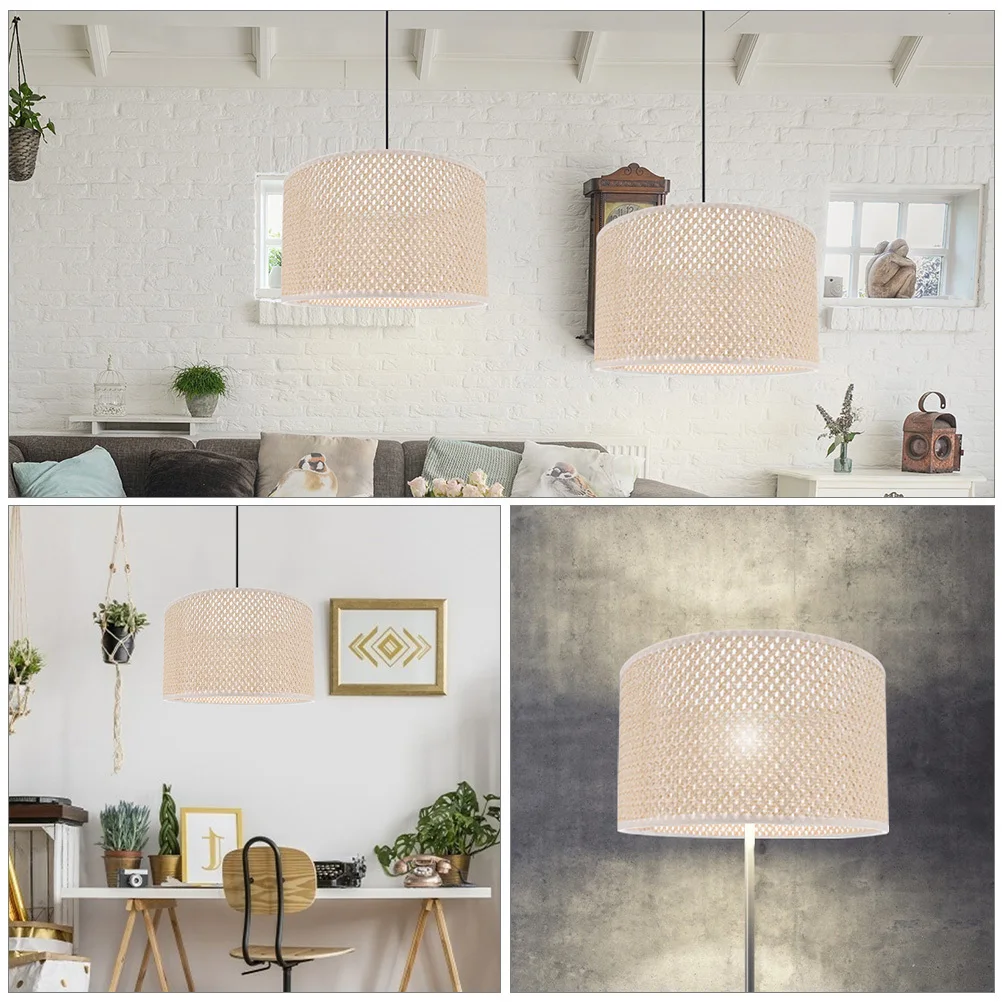 

Woven Lampshade 1Pcs Modern Elegant Light Cover Home Decor Fine Workmanship Creative Design for Bedroom Cafe Restaurant