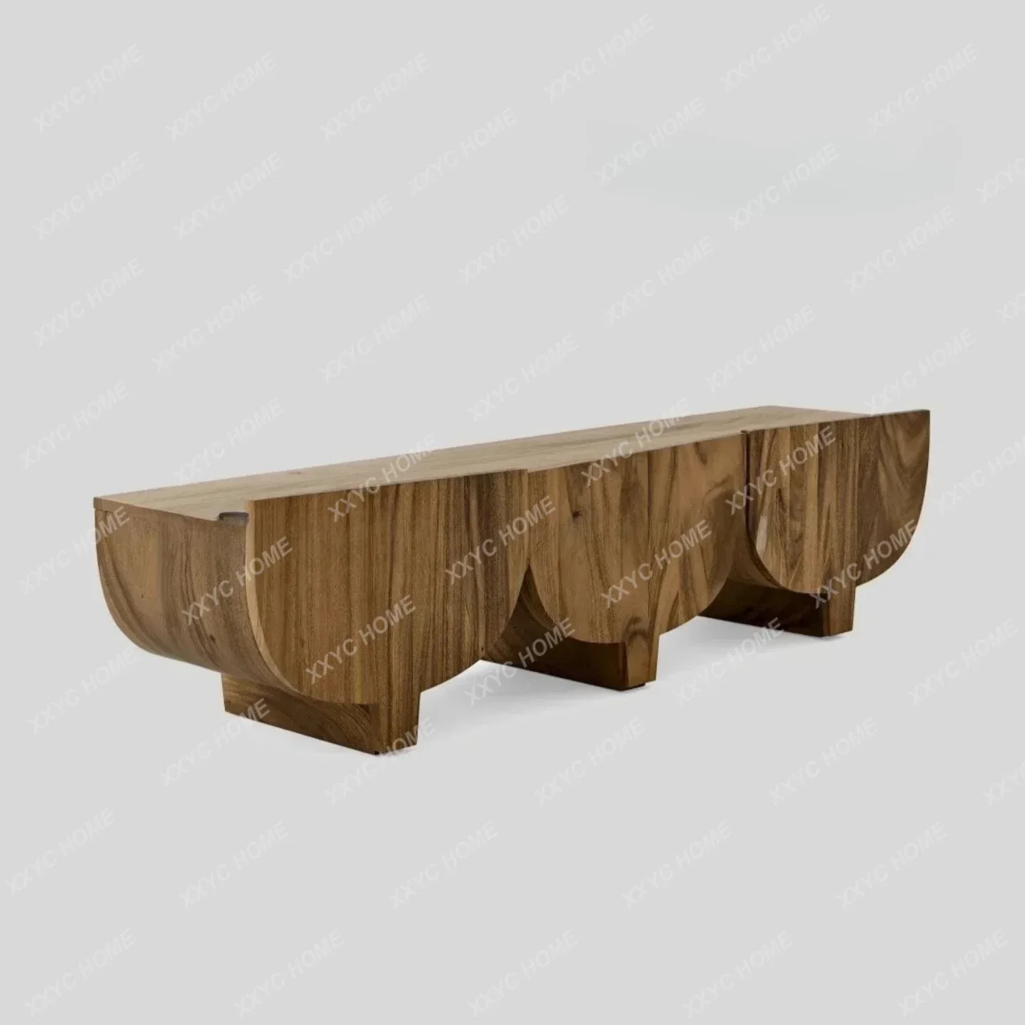 NN Medieval solid wood TV cabinet living room home creative retro style TV cabinet simple modern storage cabinet