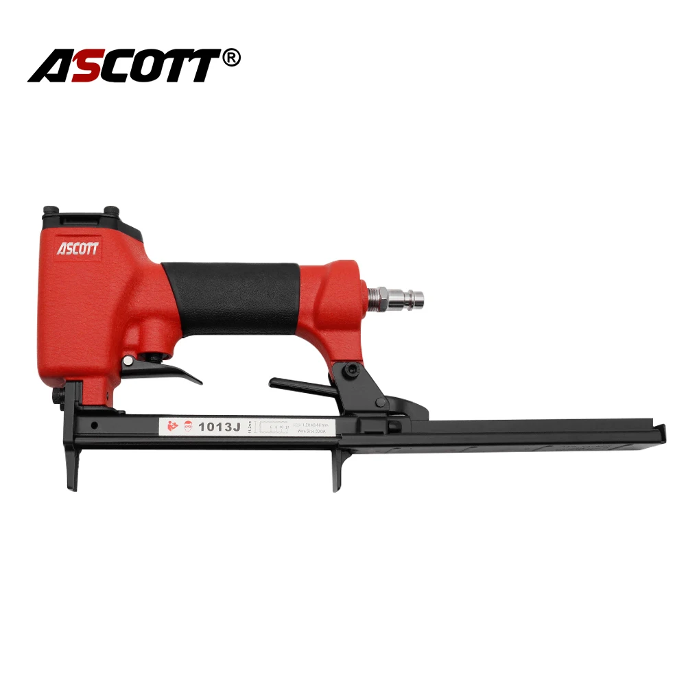 ASCOTT 20Ga 1013J Air Upholstery Stapler 3/8inch Wide Crown Framing Nail Gun with 1000pcs Staples