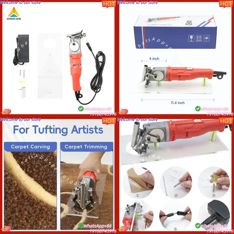 CE Certificate Wholesale Latest V Shape Scissors Tufting Tools Electric Carving Trimmer Machine for Handmade Tufting