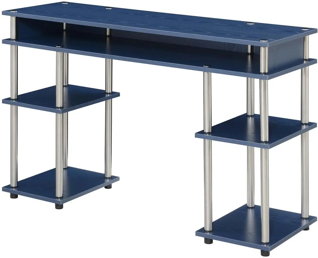 

Concepts Designs2Go No Tools Student Contemporary Office Desk & Vanity , 47.25" L x 15.75" W x 30" H, Cobalt Blue