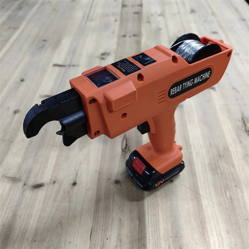Cordless Rechargeable Fully Automatic Rebar Tying Machine, 12V 4500mAh Rebar Tier, Steel Bar Binding Tool for Construction