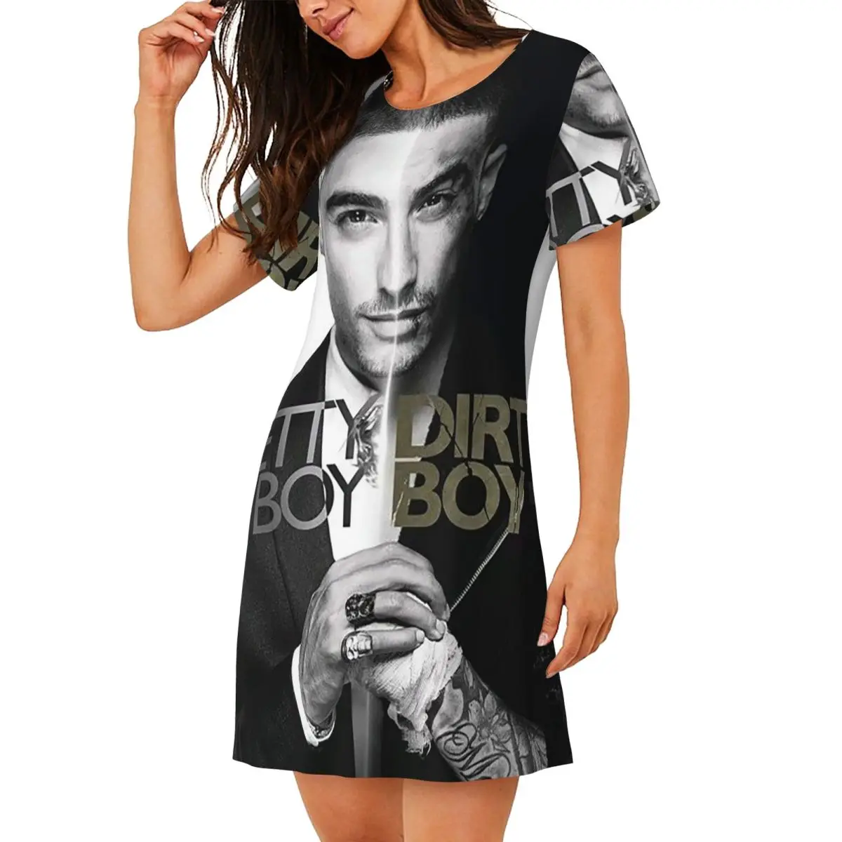

Custom Maluma Tour 2025 Short Sleeves Nightdress For Sleeping Sleepshirts Women Short Sleeve Nightgowns Soft Pajama Dress