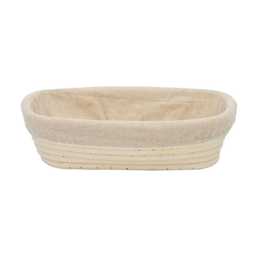 Durable Food Grade PP Bread Proofing Basket Rattan Woven European Style Dough Rising Bowl Oval Shape Banneton Basket Bread Dough