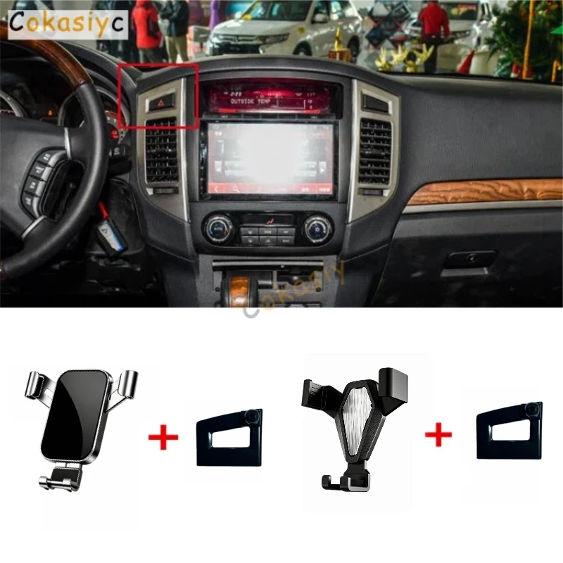 1Lot ABS Material For 2018-2022 Mitsubishi Pajero Special Car Phone Holder Fixed Bracket Stand Mobile Universal Car Bracket