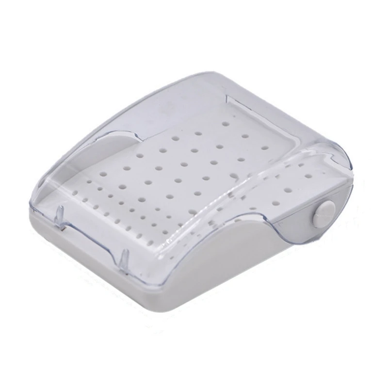60 Holes Dental Burs Holder Plastic Bur Block Holder Autoclave Sterilizer Case Disinfection Box Dentistry Lab Tool
