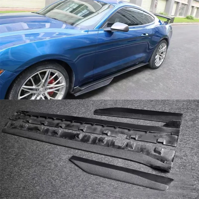 

Для Ford Mustang GT500: Накладки на пороги из настоящего карбона, спойлеры, элементы обвеса