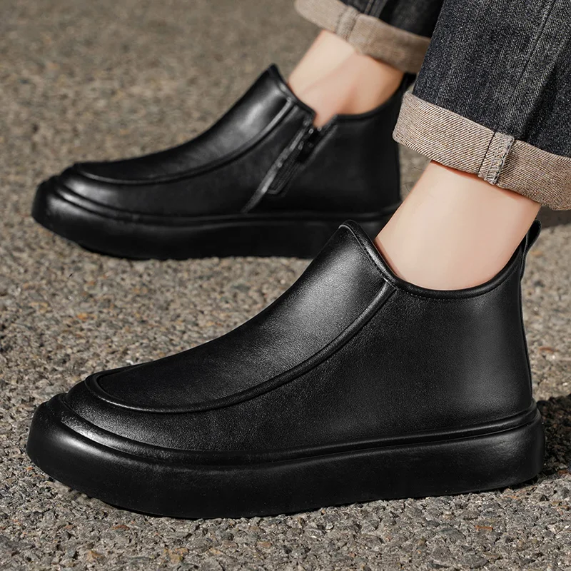 Scarpe casual da uomo 2025 Nuovo stile Autunno Pelle Scarpe da uomo versatili alla moda Scarpe da passeggio impermeabili antiscivolo per esterni