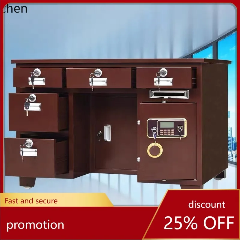 HYS all-steel security office desk with drawer - anti-theft