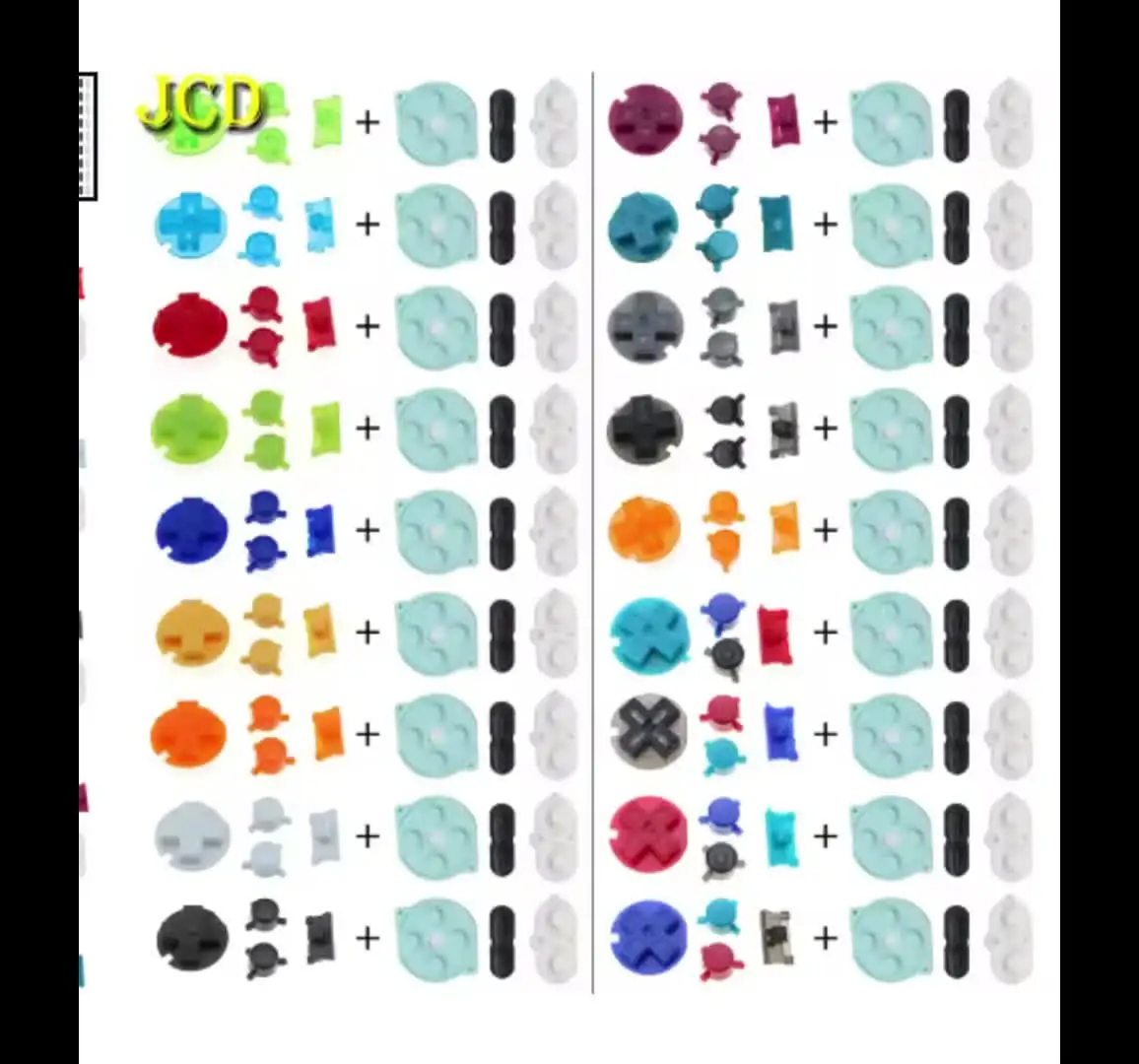 JCD 10sets For PS2 Controller Repair Conductive Rubber Silicon Pads Replacement