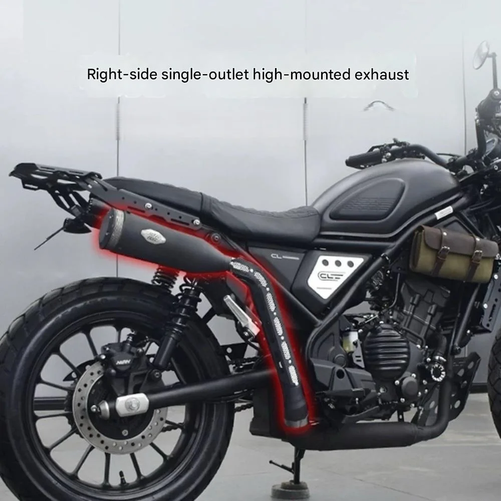 For Honda CL300, high-mounted exhaust pipe, single outlet on the right side.