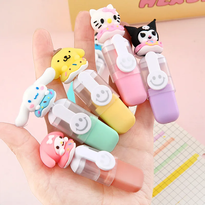 

36 pcs/lot Sanrio Melody Cinnamoroll 6 Colors Highlighter Pen Cute Drawing Marker Pens Fluorescent Pen Office School Supplies