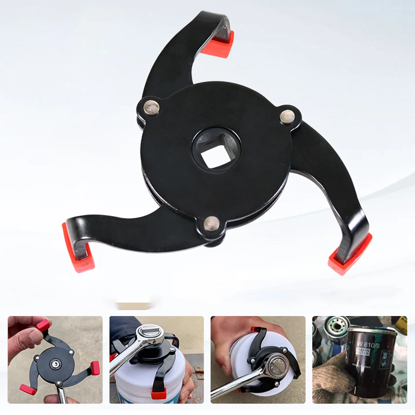 

3 Jaw Oil Filter Remover Tool Universal Cars Oil Filter Removal Tool Interface Special Tools Oil Filter Wrench Tool