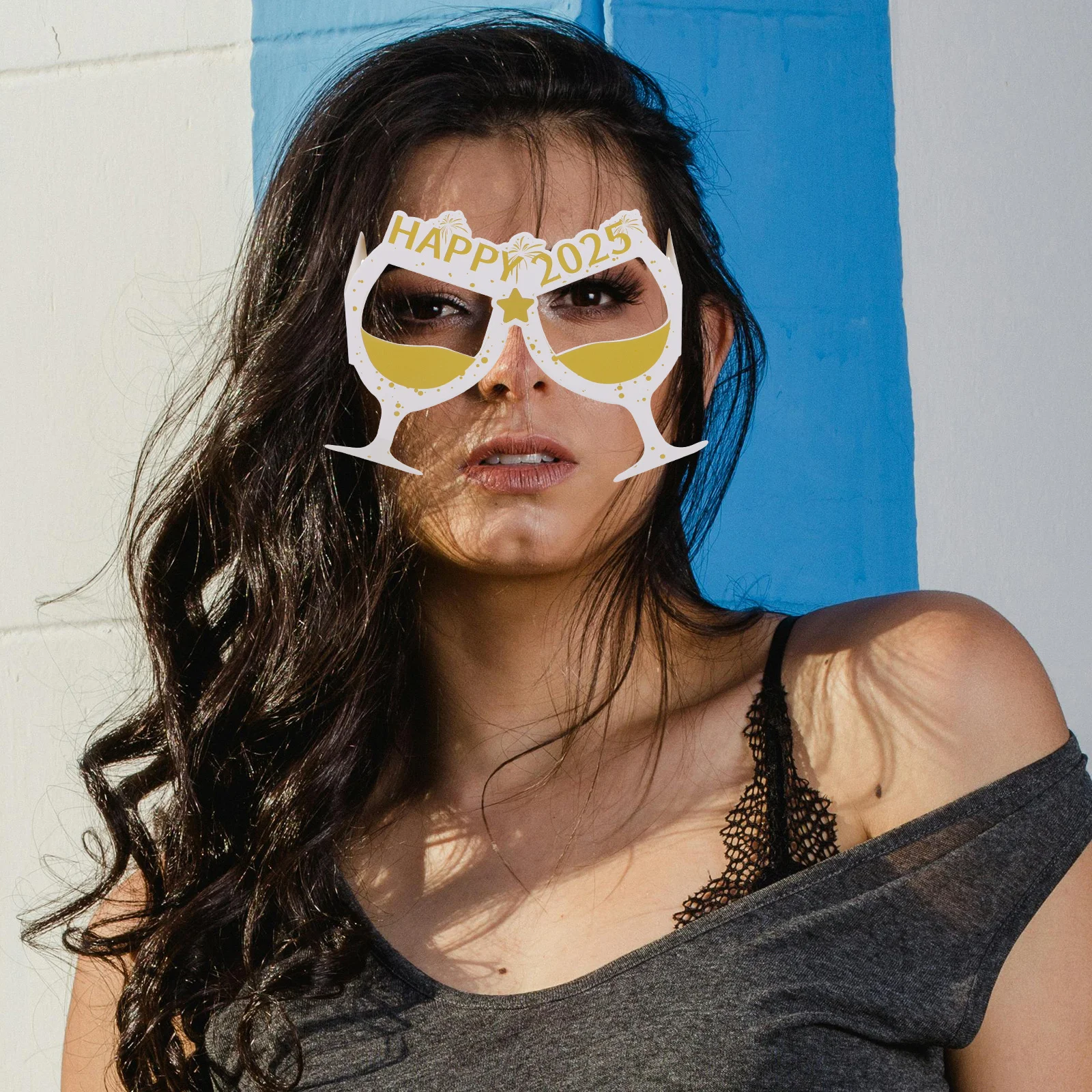 

6Pcs 2025 New Year Celebration Props Colorful 3D Paper Party Sunglasses Funny Happy New Year Eyeglasses Frame 2025 Party Glasses