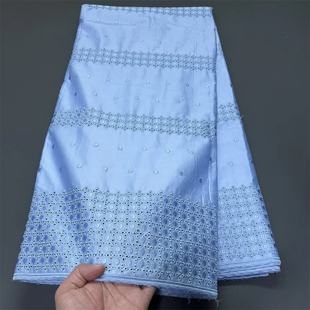 

Tulle Lace Fabric for Sewing Dress, Damask Cotton, High Quality, Pure Embroidery, Wedding Party, Nigerian, 5Yard, 2025, hz1399