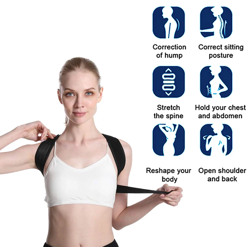 Adjustable Support Belt Spine Posture Correction Back Posture Corrector Corset Clavicle Pain Relief Traine Spine Posture Support