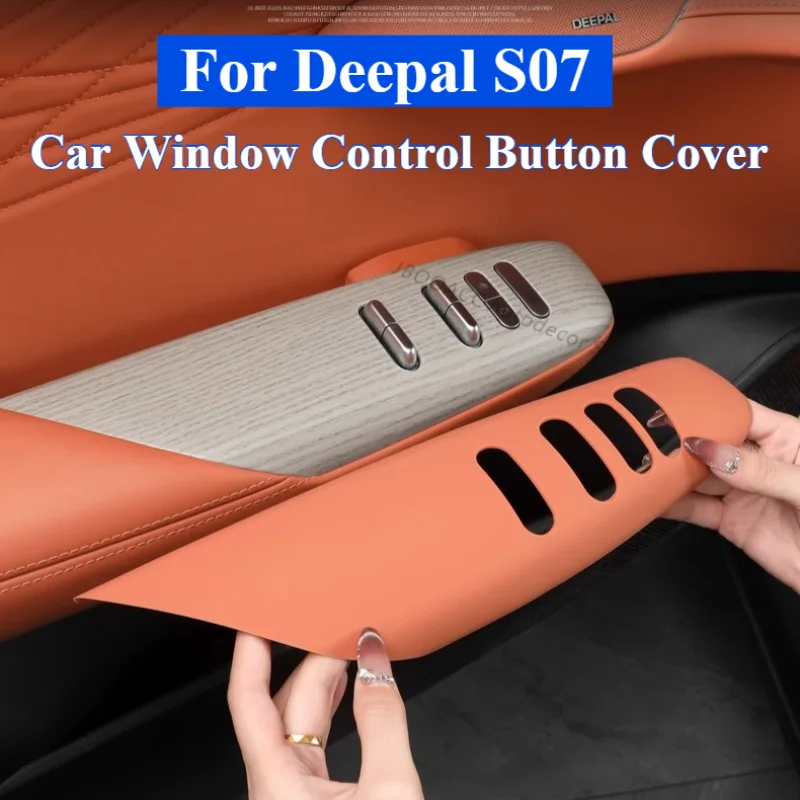 

For Deepal S07 Car Window Control Button Cover LHD Silicone Window Switch Panel Trim Sticker Interior Accessories 2023 2024 2025