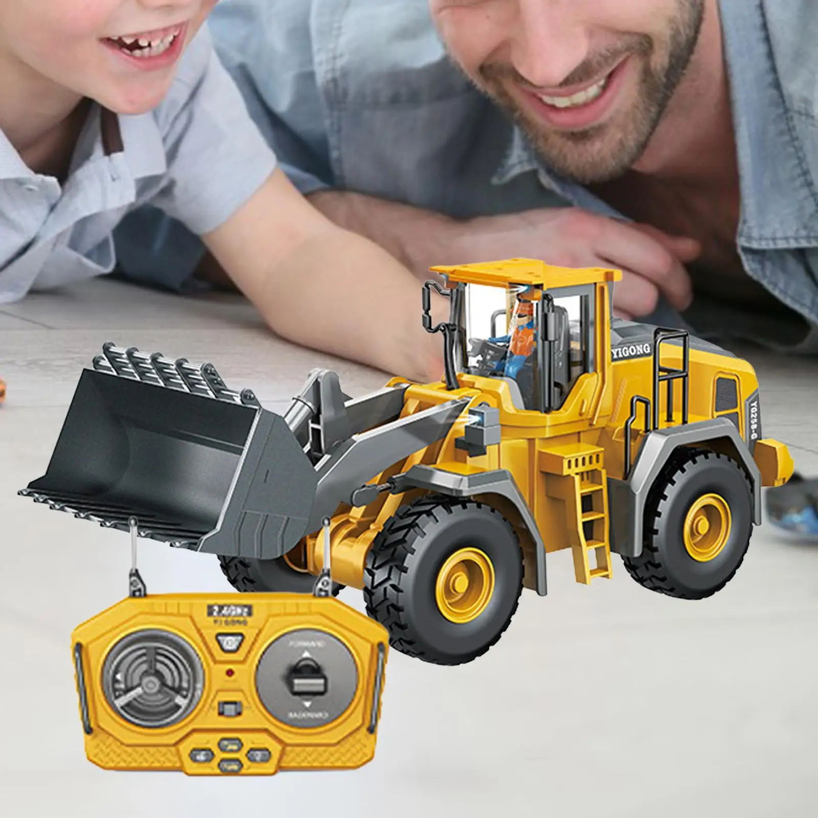 Large Remote Control Excavator Toy Construction Vehicles RC Excavator Toy for Children Boys 4-7 Year Old Adults Birthday Gifts