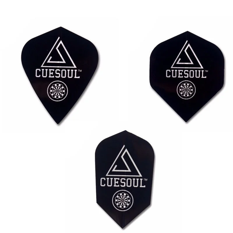 3PCS Dart Flights Wing Tails CUESOUL Black Color(3 Shape Available )