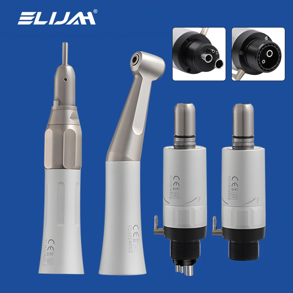 

ELIJAH Low Speed Handpiece Dental FX 1:1 Contra Angle Push Button Straight NoseCone E-type Air Motor Dentistry Equipment