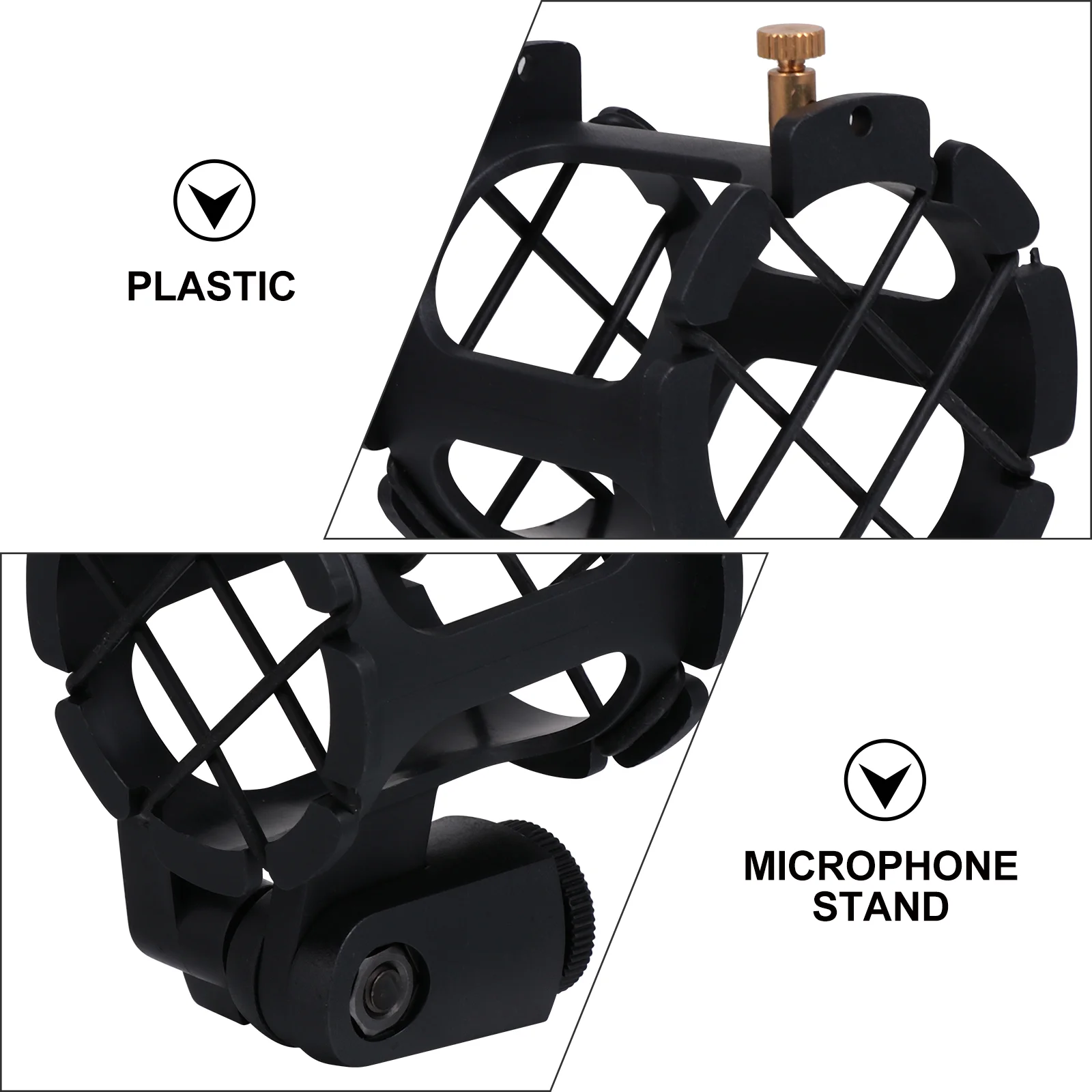 Microphone Shock Mount Desk Stand Anti Clip Boom Lightweight Portable Adjustable Angle Mic Storage Rack for Microphone