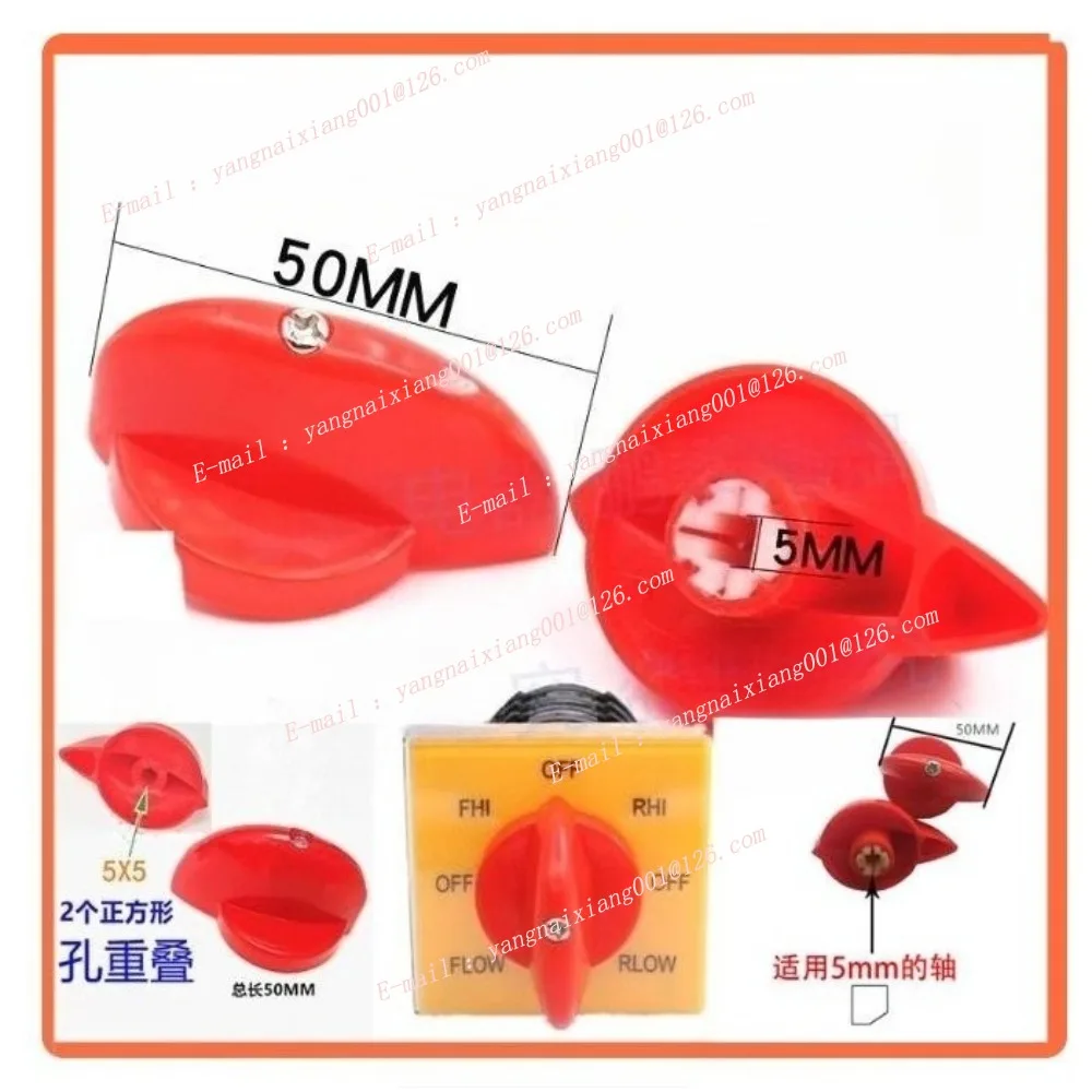 2pcs LW26-25 32 63A 6*6 mm Square Hole LW5D LW5B LW95 LW38C-16 8*8MM Knob Control Switch Knob Handle