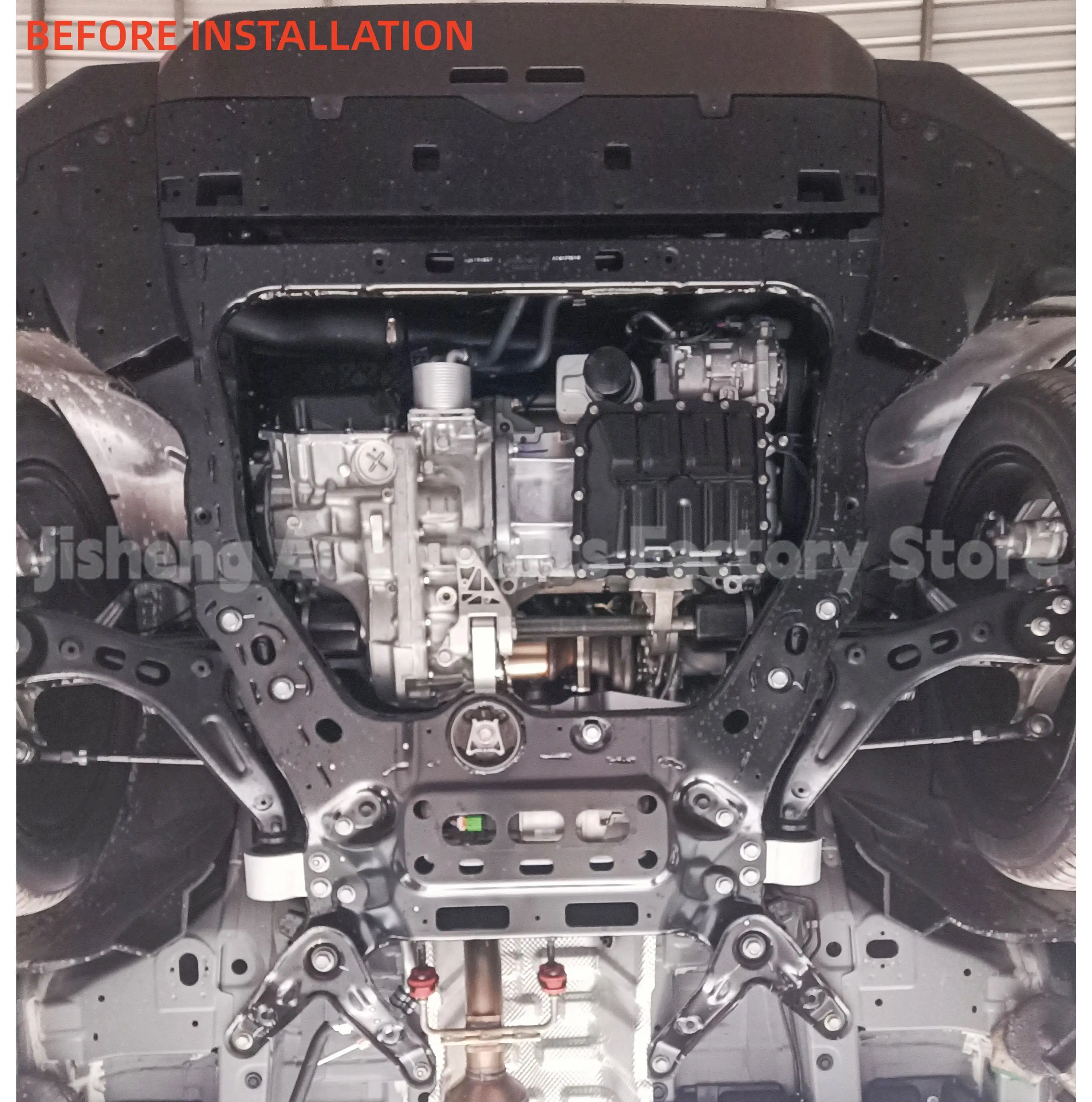 2PCS Skid Plate Set For Trumpchi M8 GrandMaster/Master 2023-2024 2.0T, Engine & Steering Gear Guard, Original Hole Mount