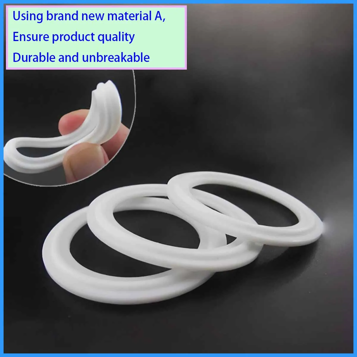 PTFE Sanitary Tri Clamp Gasket Fluorine Rubber Quick Fit Ferrule Seal Gasket Stainless Steel Chuck Sealing Fitting