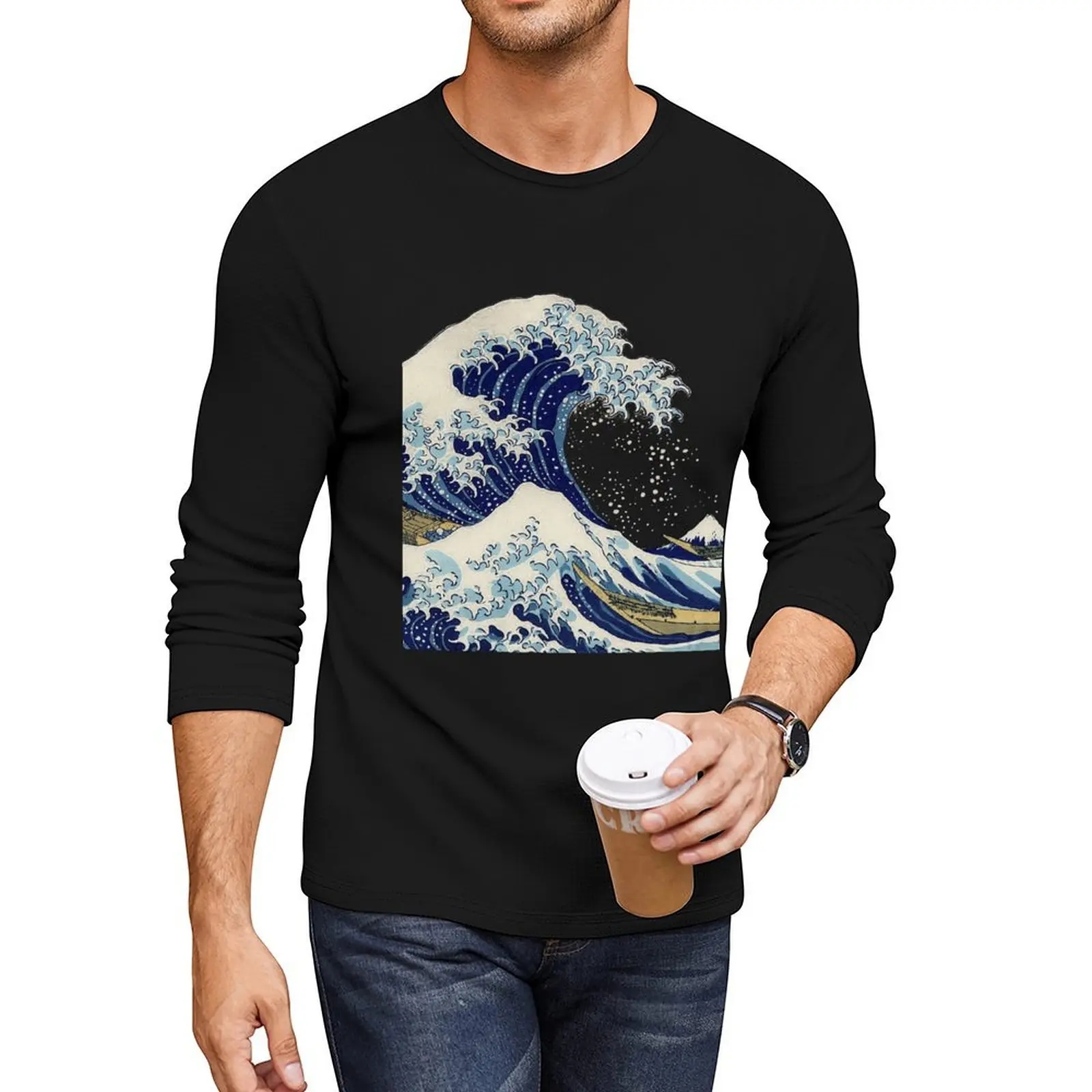 The Great Wave off Kanagawa by Hokusai Long T-Shirt quick-drying t-shirt plain t-shirt men clothes