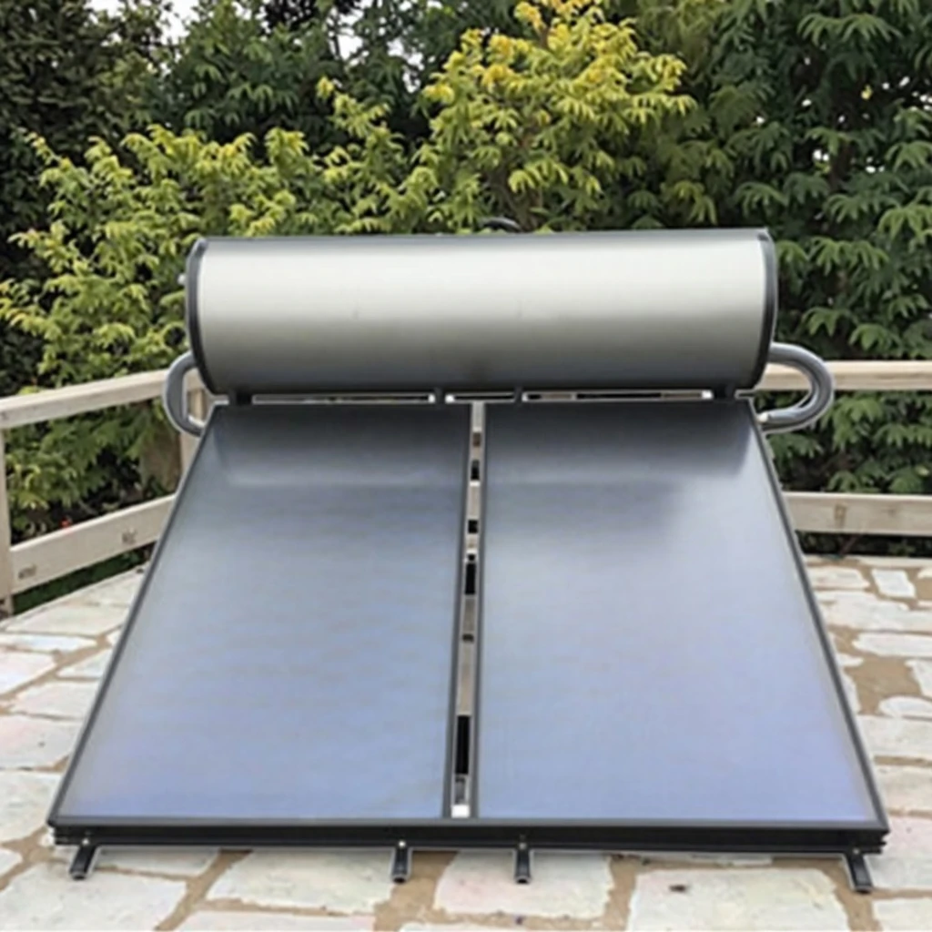 

Hot-selling 200-liter pressurized solar geyser boiler with flat collector for hotel or home outdoor use