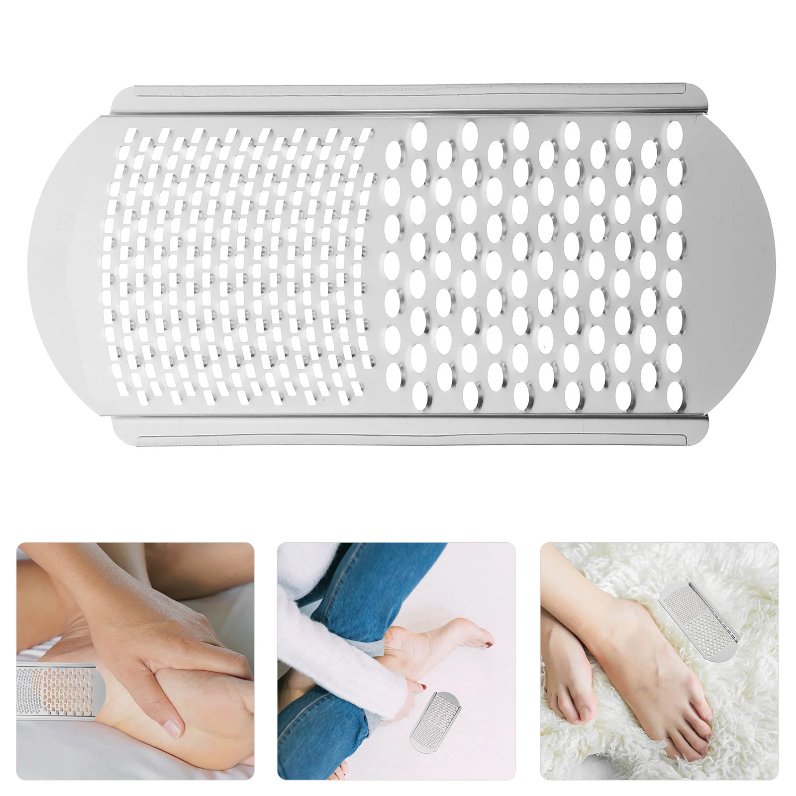 

3Pcs Stainless Steel Foot File Callus Remover Dead Skin Scrubber Practical Foot Care Tool Callus Remover File for Feet