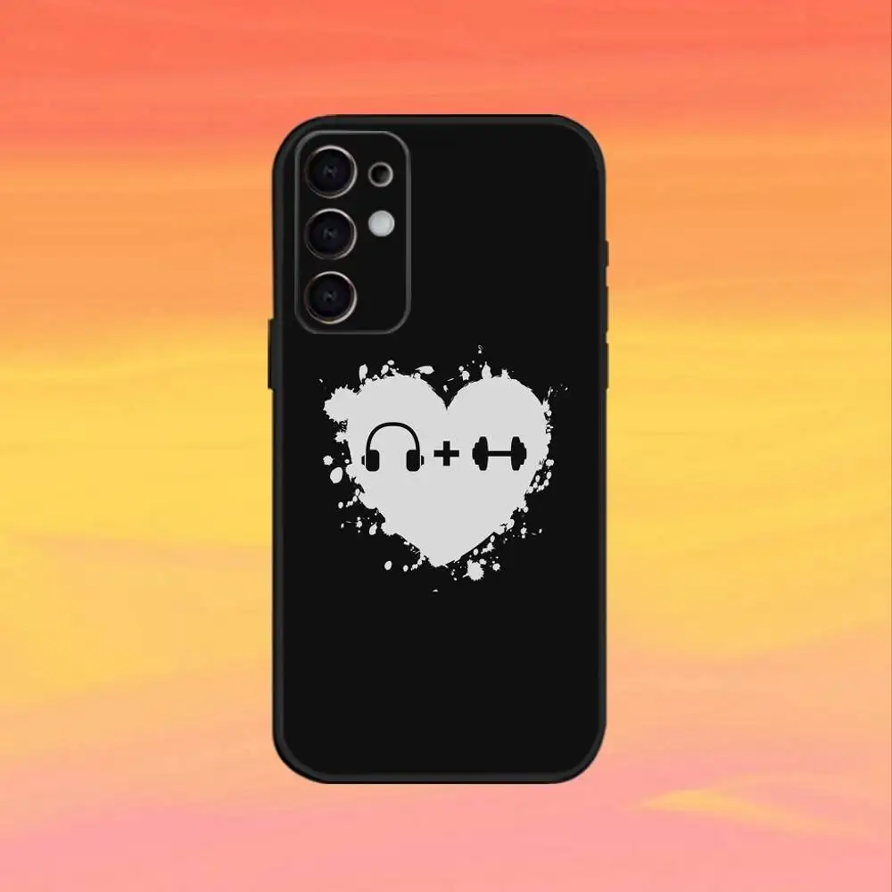 Casing Ponsel Bodybuilding G-Gym Fitness Untuk Samsung S25,S24,S21,S22,S23,S30,Ultra,S20,Plus,Fe,Note,5G Hitam