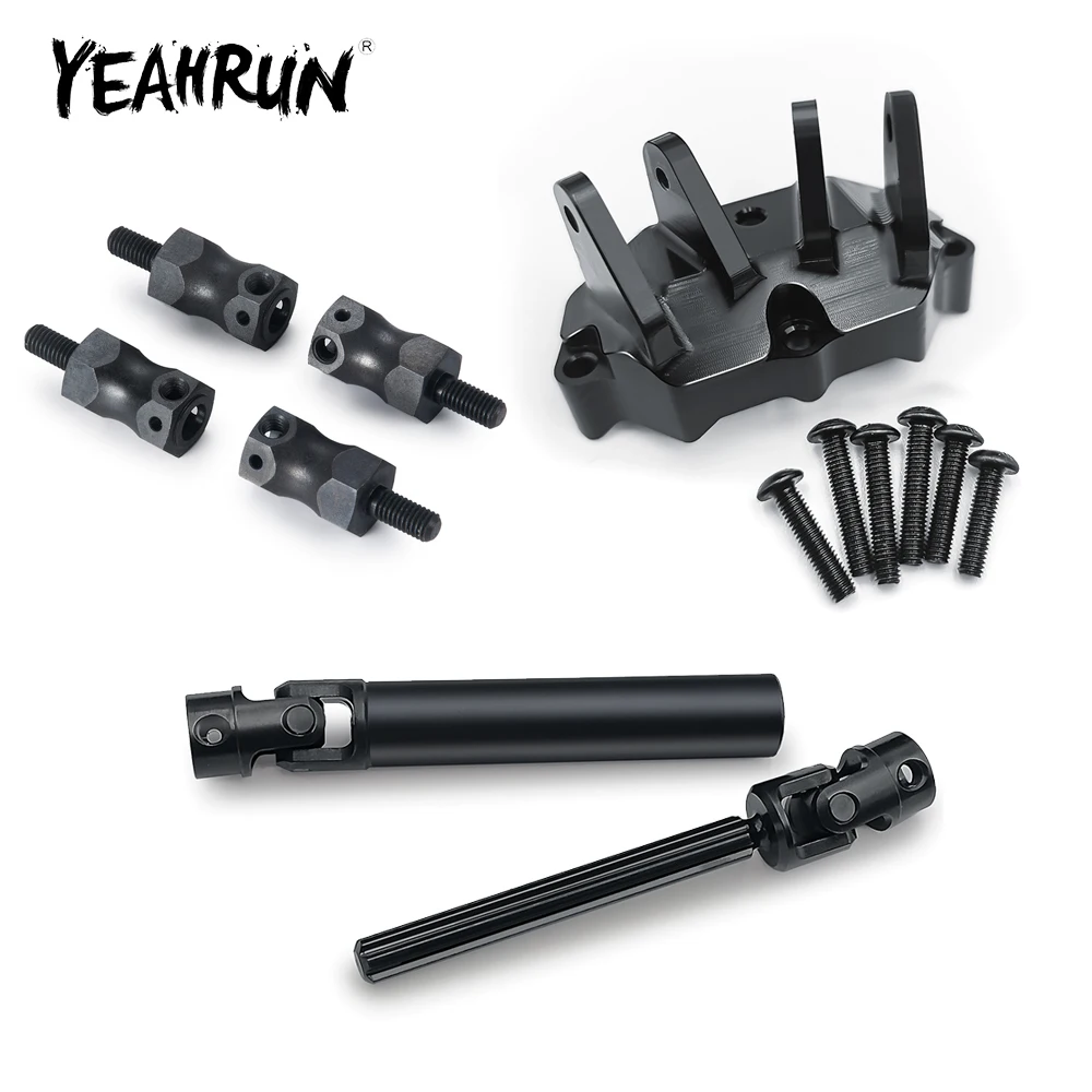 Yeahrun montagem de ligação de liga alu/adaptadores sextavados estendidos/eixo de transmissão de aço para martelo rey baja rey 1/10 rc carro buggy parte